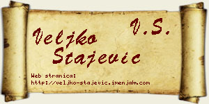 Veljko Stajević vizit kartica